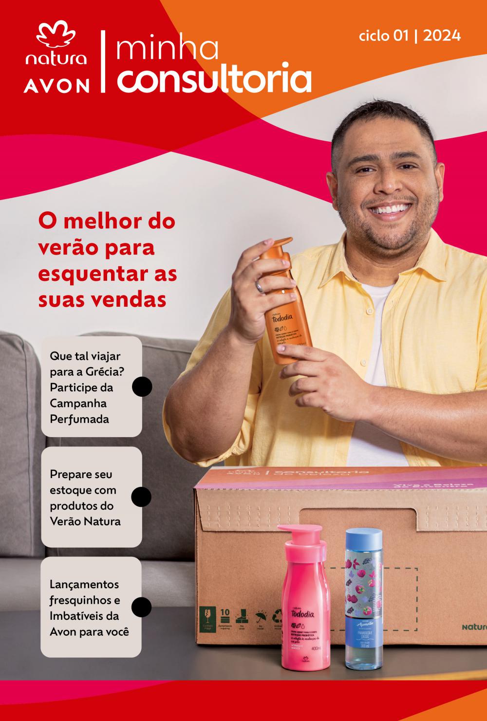 Revista Avon campaña 1 2024 Brasil Cosméticos folheto online- versão móvel  ❤️