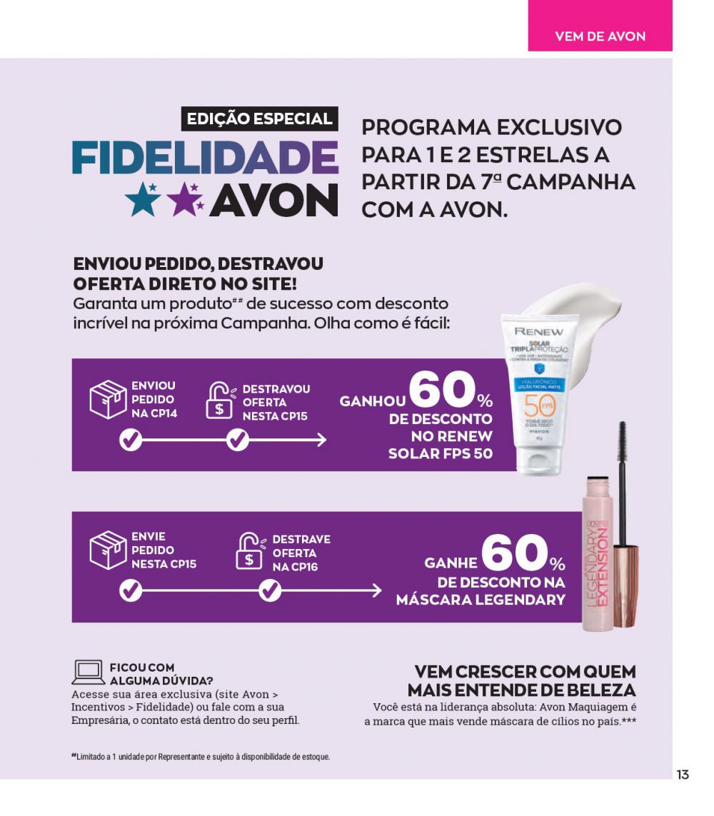 Saiuuu - Revista Avon Campanha 15 Várias novidades e promoções